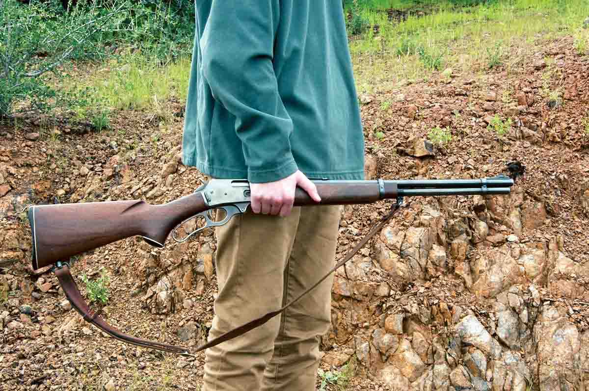 A good bolt rifle should balance in the hand as well as a levergun such as this Marlin 336 with a 20-inch barrel. Lightweight hunting rigs are often carried for miles but shot only once or twice.